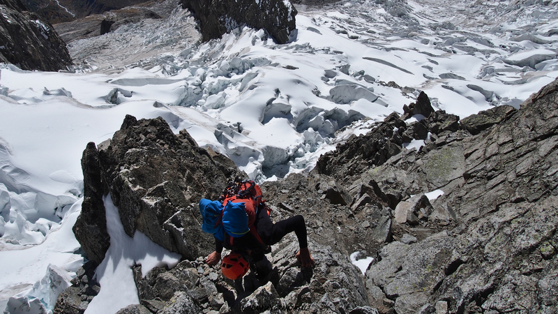 16 zejscie na poludniowa strone grandes jorasses